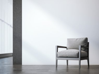 Ofis iç koltuk ile. 3D render