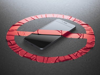 Cep telefonu kırmızı kumaş yok