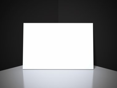Siyah stüdyo beyaz boş kartvizit