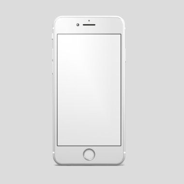Beyaz modern smartphone ile boş ekran