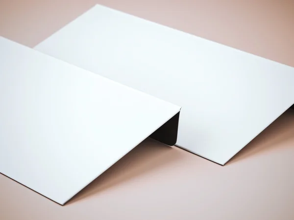 Dois envelopes brancos em branco — Fotografia de Stock