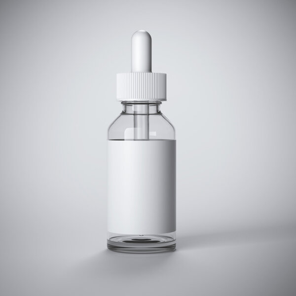 Белая стеклянная бутылка
