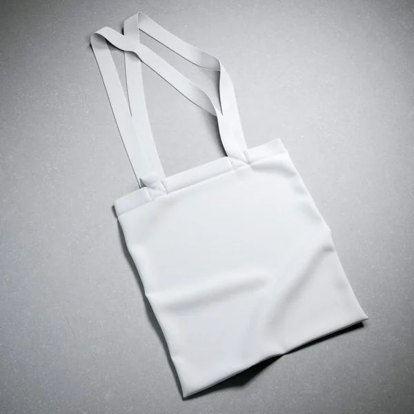 Bílé bavlněné textilní taška — Stock fotografie