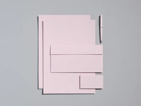 Pink branding mockup — Stock Photo, Image