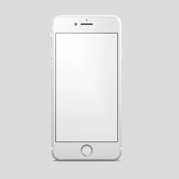 Smartphone moderno branco com tela em branco — Fotografia de Stock