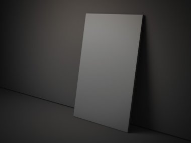 Karanlık Studio boş siyah tuval