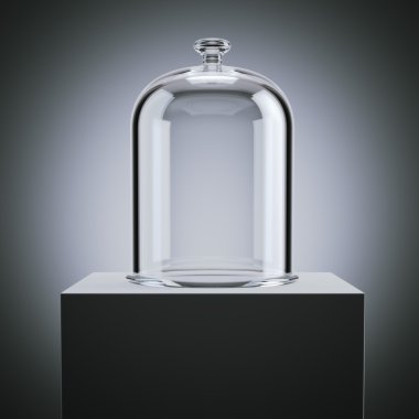 Glass bell. 3d rendering clipart