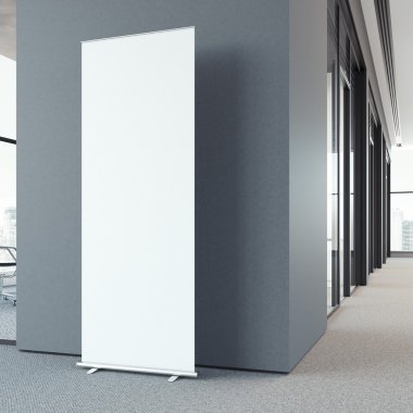 Bunner kadar ofis lobisinde rulo. 3D render