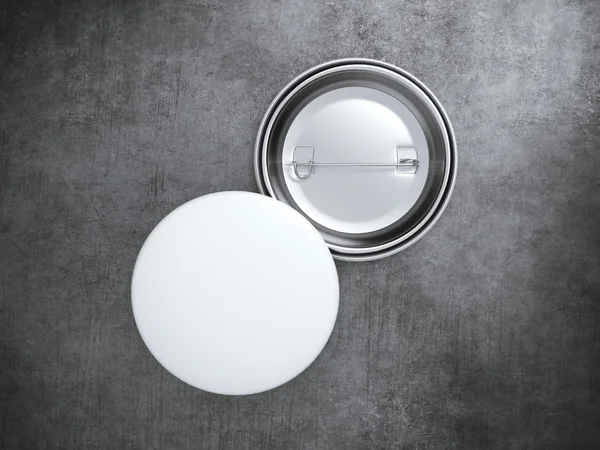 Два белых пропуска на бетонном полу. 3d-рендеринг — стоковое фото