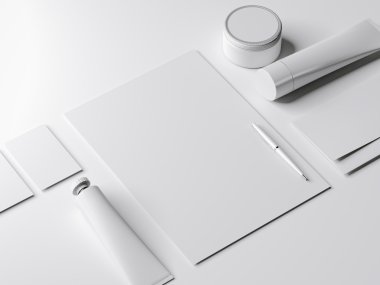 Sahte kadar boya tüp ile marka. 3D render