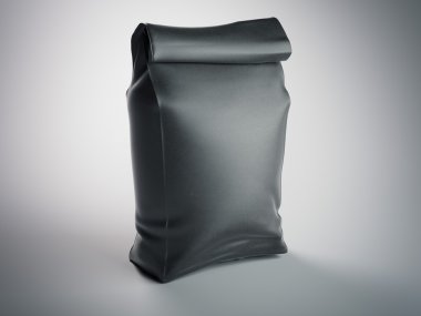 Siyah kağıt paket. 3D render
