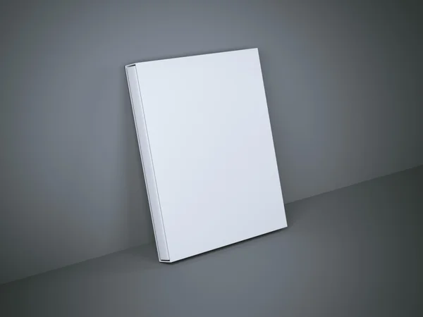 White book with cover box. 3d rendering — Stock Photo, Image