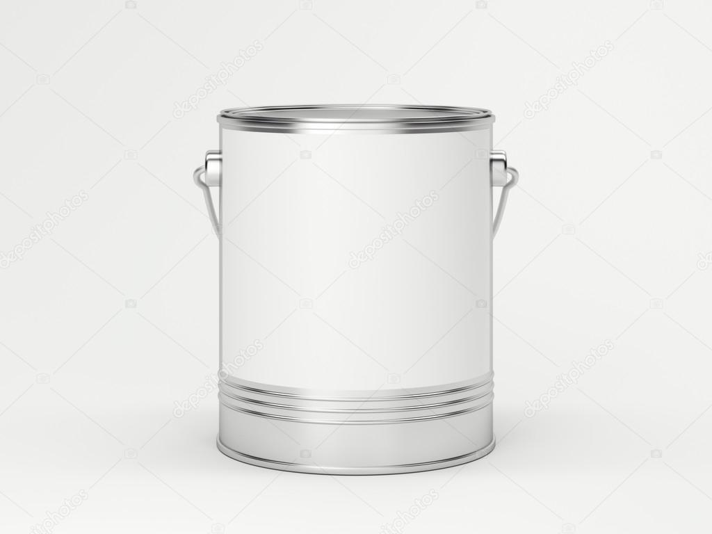 Download Uma lata de tinta branca. Renderização 3d — Stock Photo © ekostsov #114130312