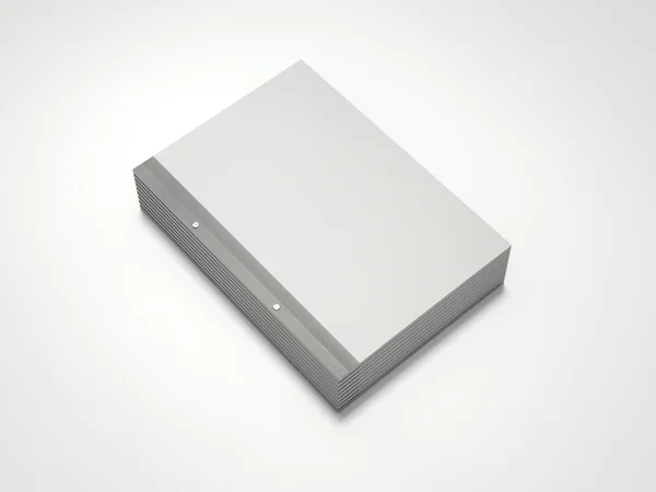 Una pila de cuadernos en blanco. renderizado 3d — Foto de Stock