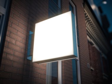 Kare tabela binasında. 3D render