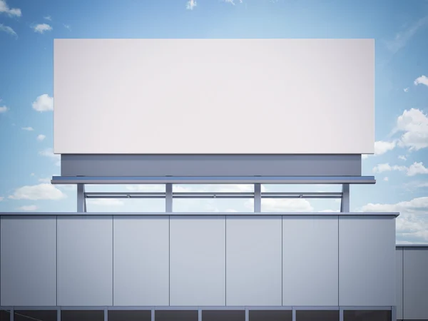 Um cartaz em branco num edifício de escritórios. Renderização 3d — Fotografia de Stock