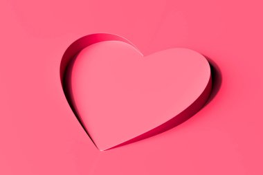 Parlak Plastikten Kalp Yapımı. Soyut figür. 3d Hazırlama.