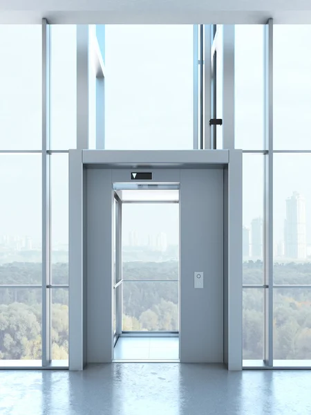 Transparante lift in penthouse — Stockfoto