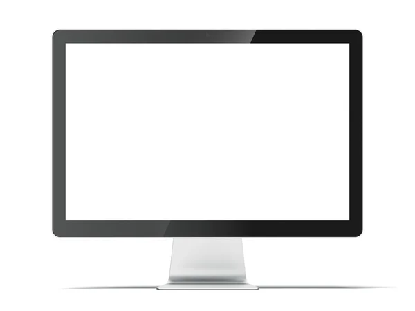 Computerdisplay mit leerem Bildschirm — Stockfoto