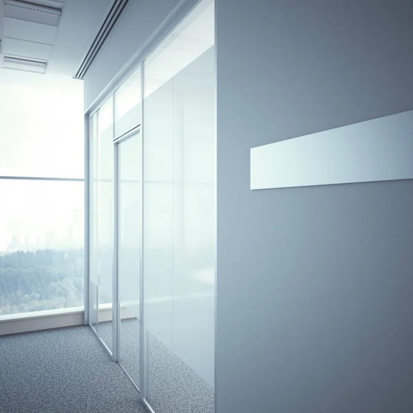 Metal nameplate near the office door — Stock Photo, Image