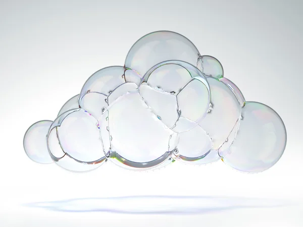 Soap bubble in the shape of a cloud — Stock Photo, Image