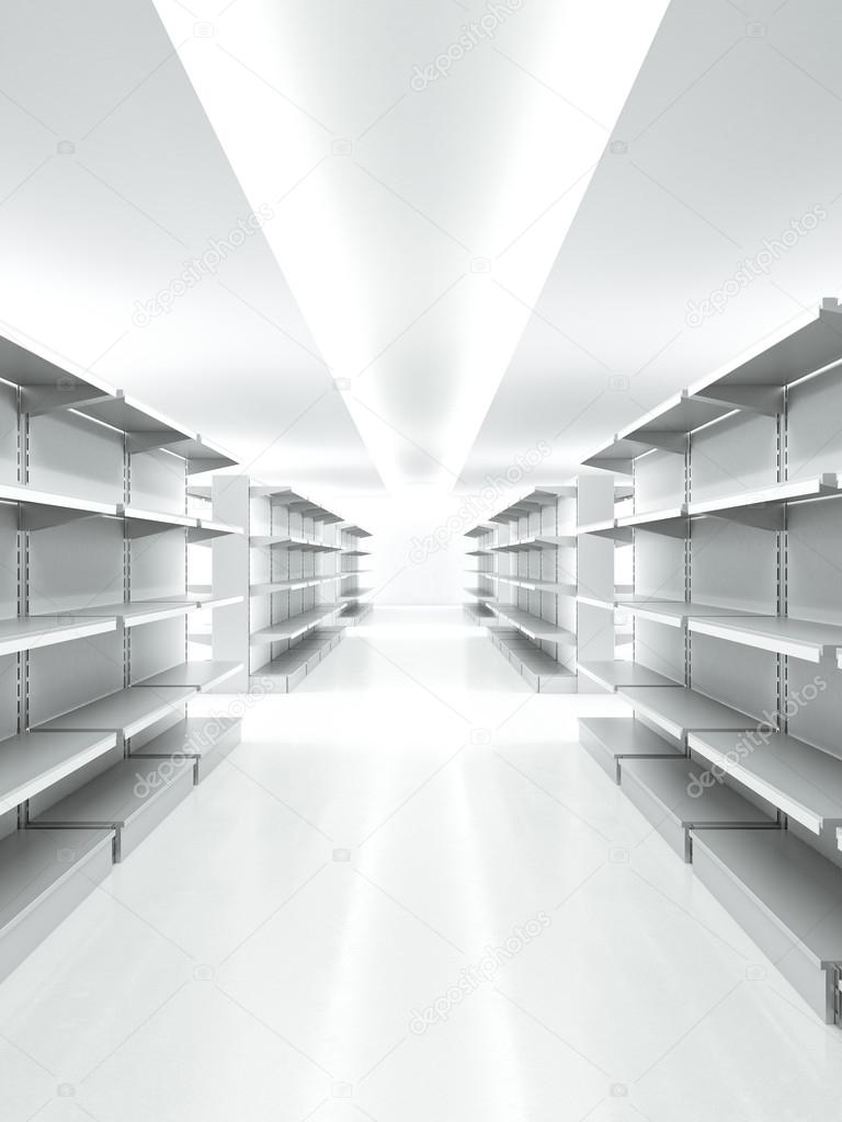 Empty retail shelves
