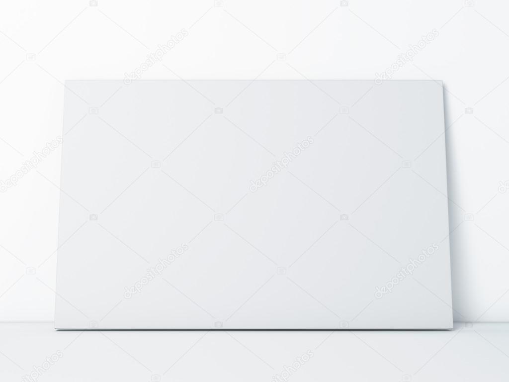 blank paper frame on white