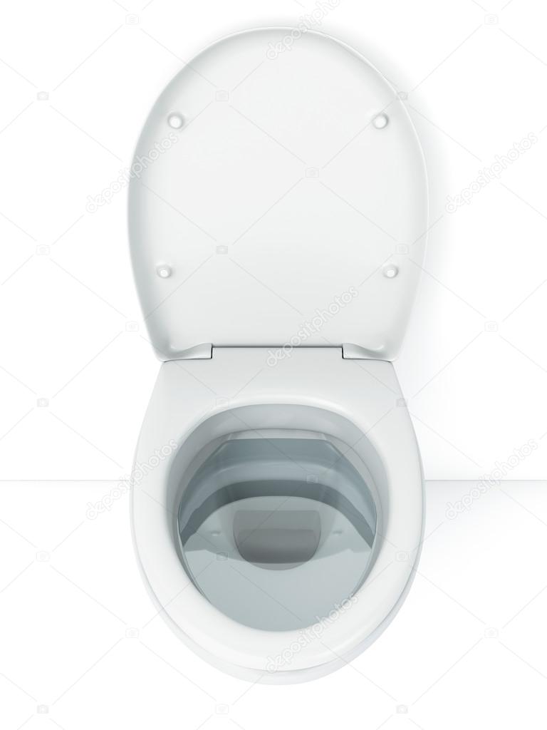 White ceramic toilet