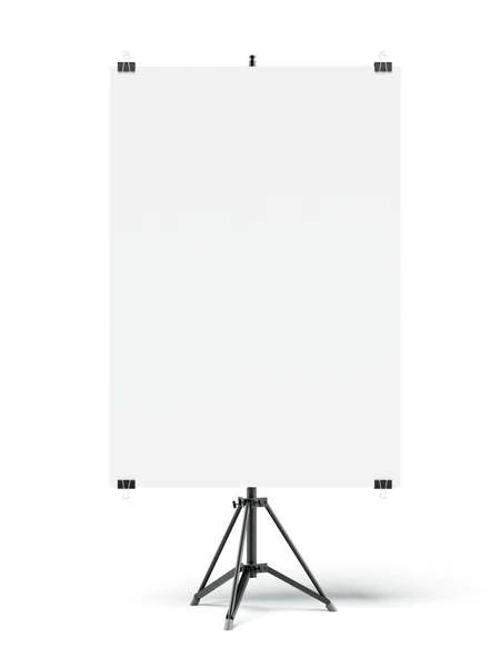 Tripod with blank sheet — Stock Photo, Image