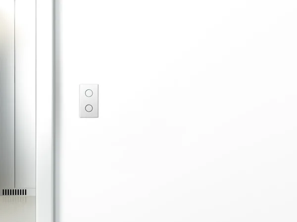 Современный лифт со встроенным пространством на стене — стоковое фото