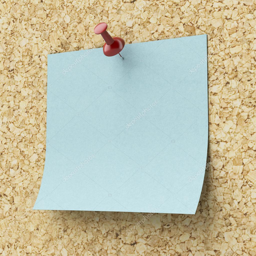 blank blue sticky note