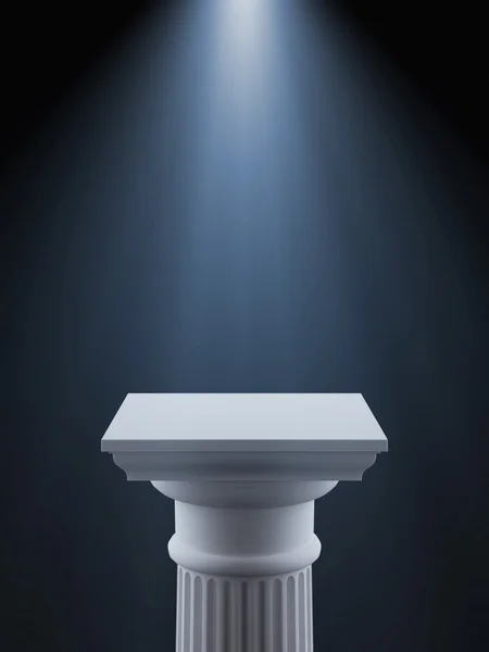 White column with light — Stock Photo, Image