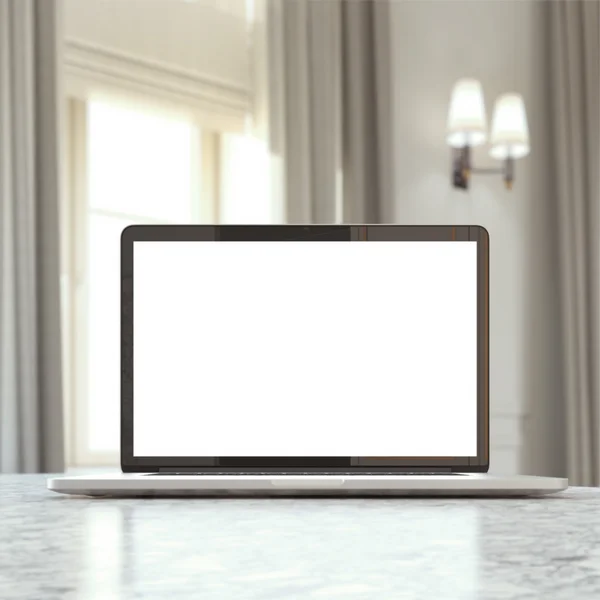 Laptop on table — Stock Photo, Image