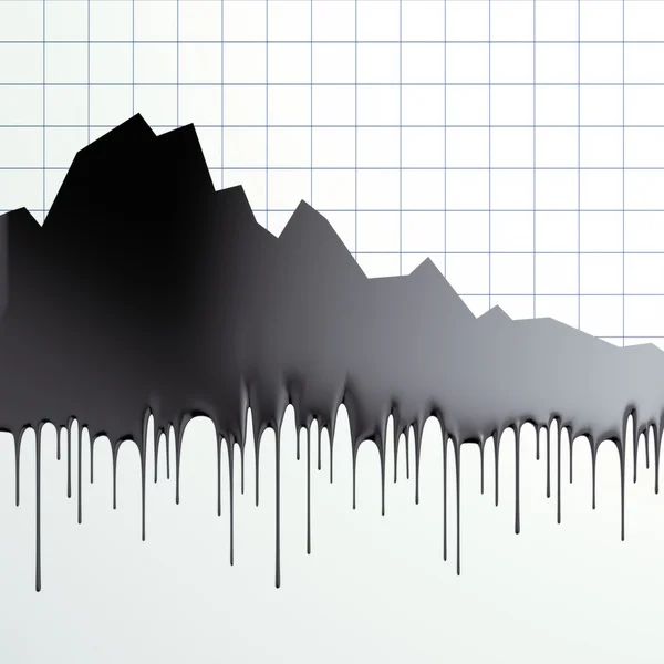 Oil loss of price graphic — Stock Photo, Image