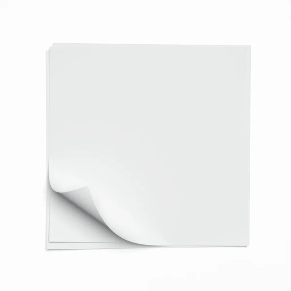 Квадратный лист с загнутыми углами — стоковое фото