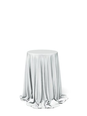 witte ronde tafel en doek