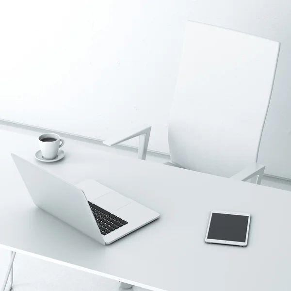 Modern workplace in the office with laptop — Stock Photo, Image