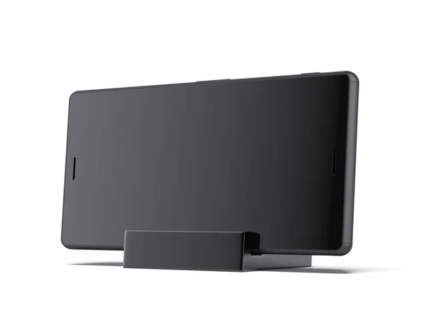 Phone on black Charging Stand — Stock Photo, Image