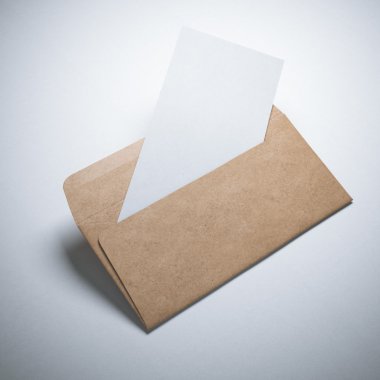 Kraft kağıt zarf boş levha ile