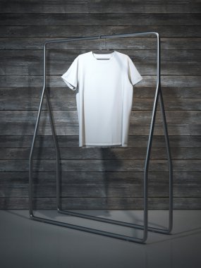 Boş beyaz t-shirt. 3D render