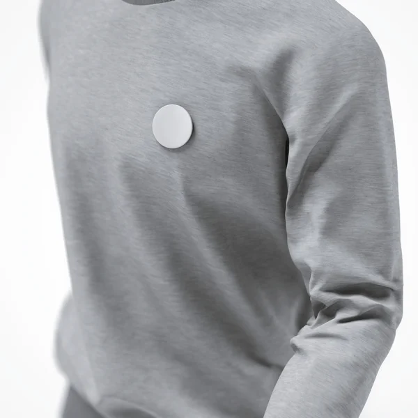 Bouton badge rond sur la veste — Photo