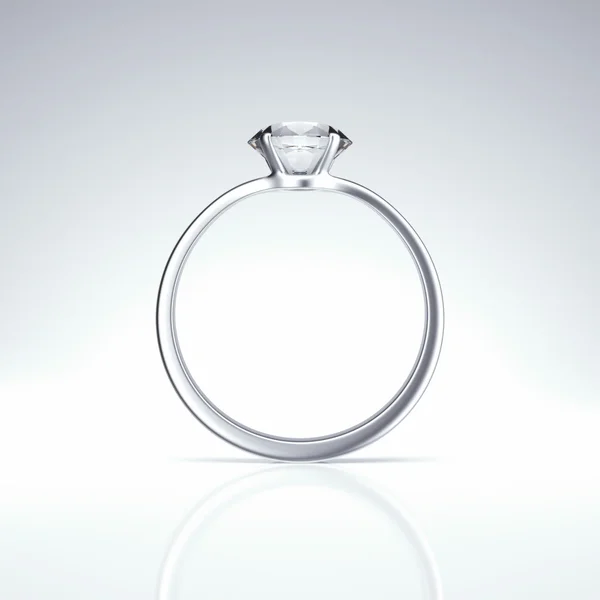 Ενιαία διαμαντένιο δαχτυλίδι — Φωτογραφία Αρχείου