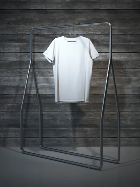 T-shirt branca em branco. Renderização 3d — Fotografia de Stock