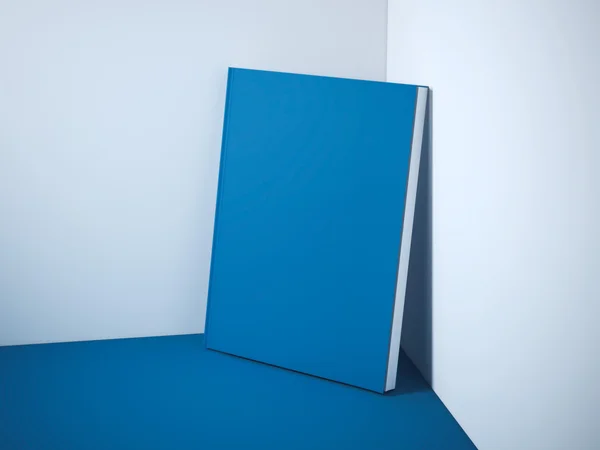 Libro azul en blanco — Foto de Stock