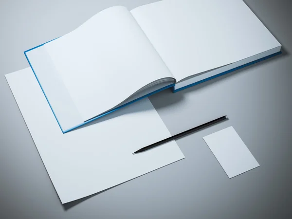 Geopende boek mockup sjabloon — Stockfoto