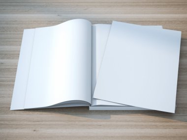 Açık dergi çift sayfalı forma