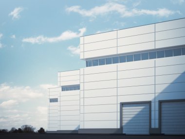 sarmal kapıları ile bina. 3D render