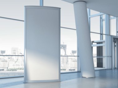 Boş reklam paneli. 3D render