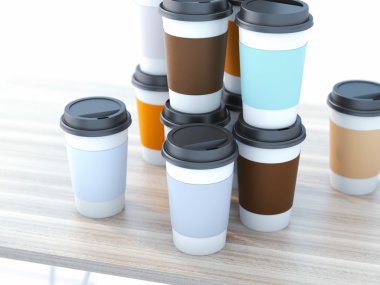 Take away coffee cups clipart