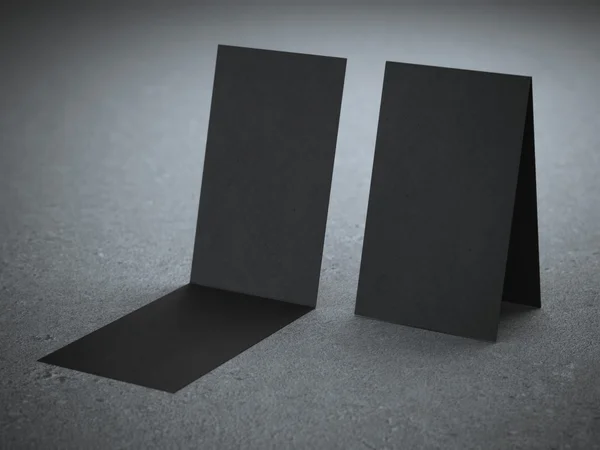 İki katlı siyah kartvizit — Stok fotoğraf